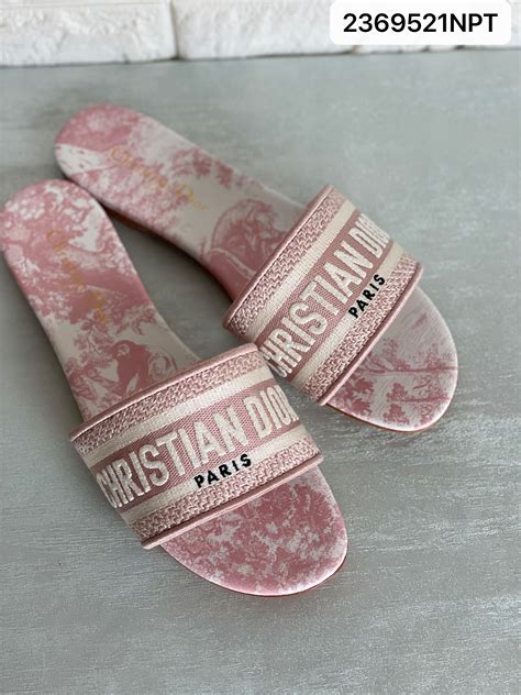 dior pink slides|christian Dior slides for women.